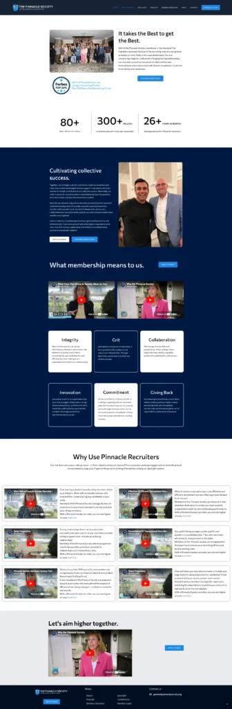 Executive Search Membership Website With Podcast and Application Funnel screenshot